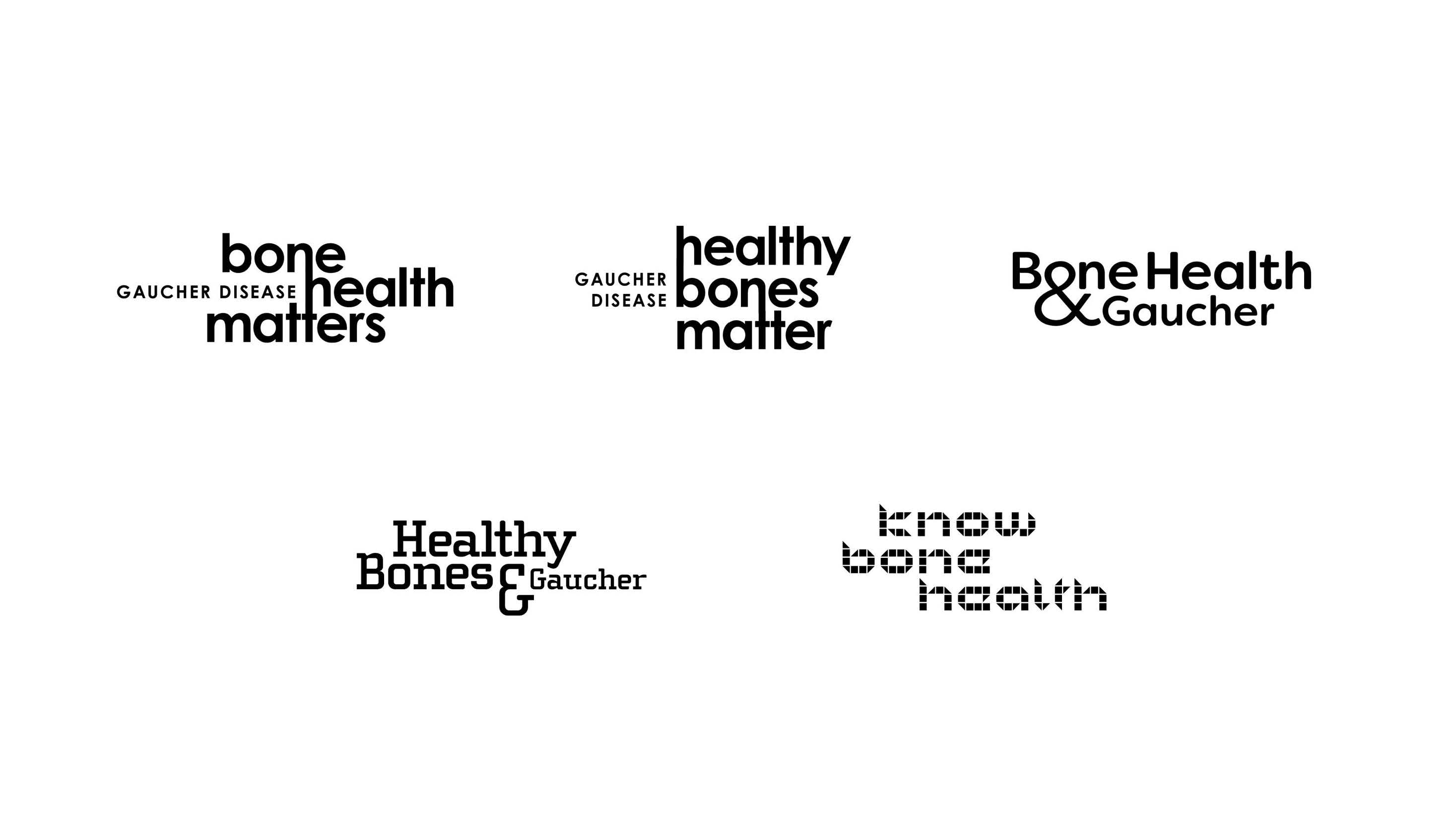 Bone Health Matters logo lockup explorations