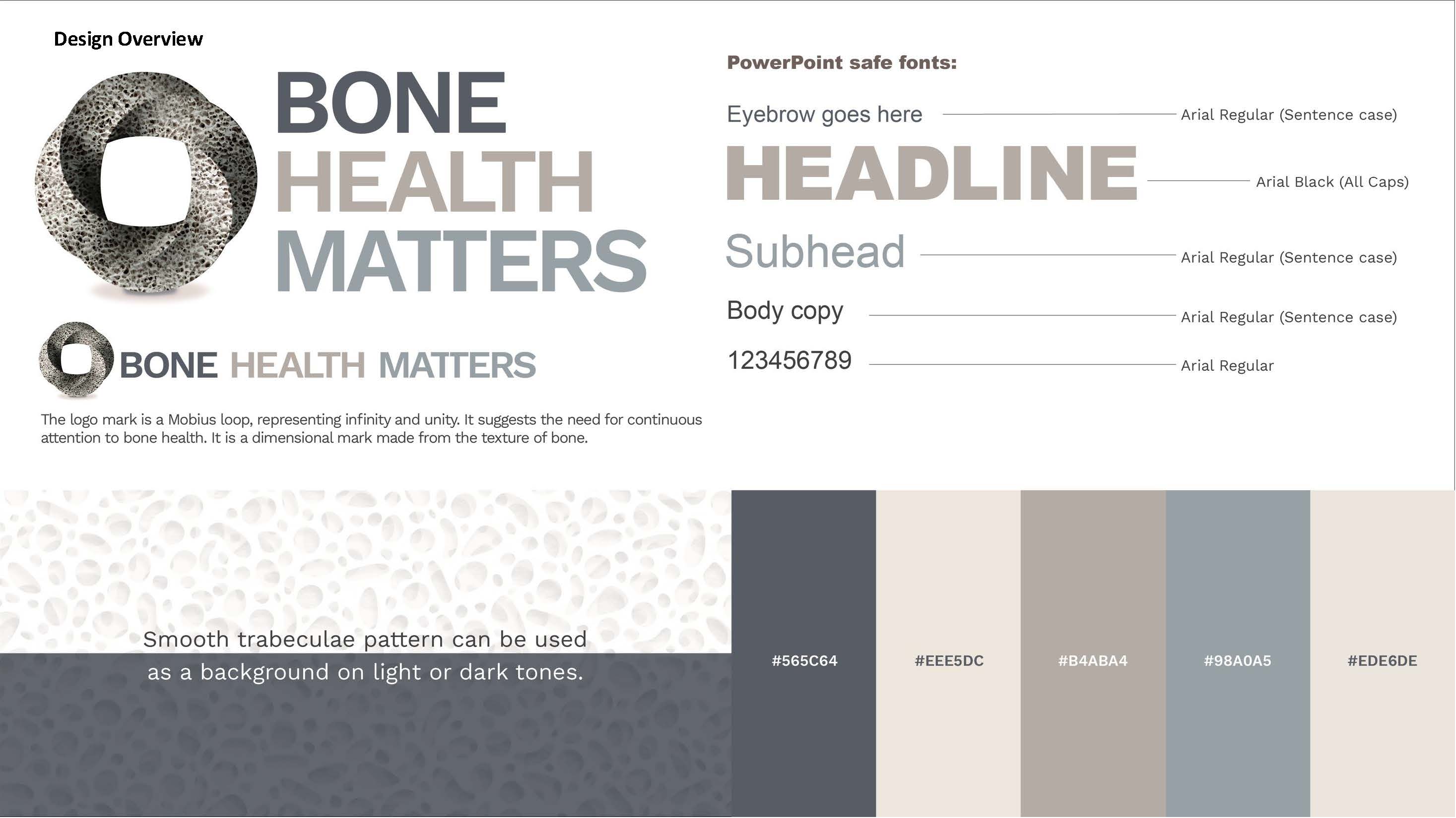 Alternate design system exploration, Mobius loop bone mark