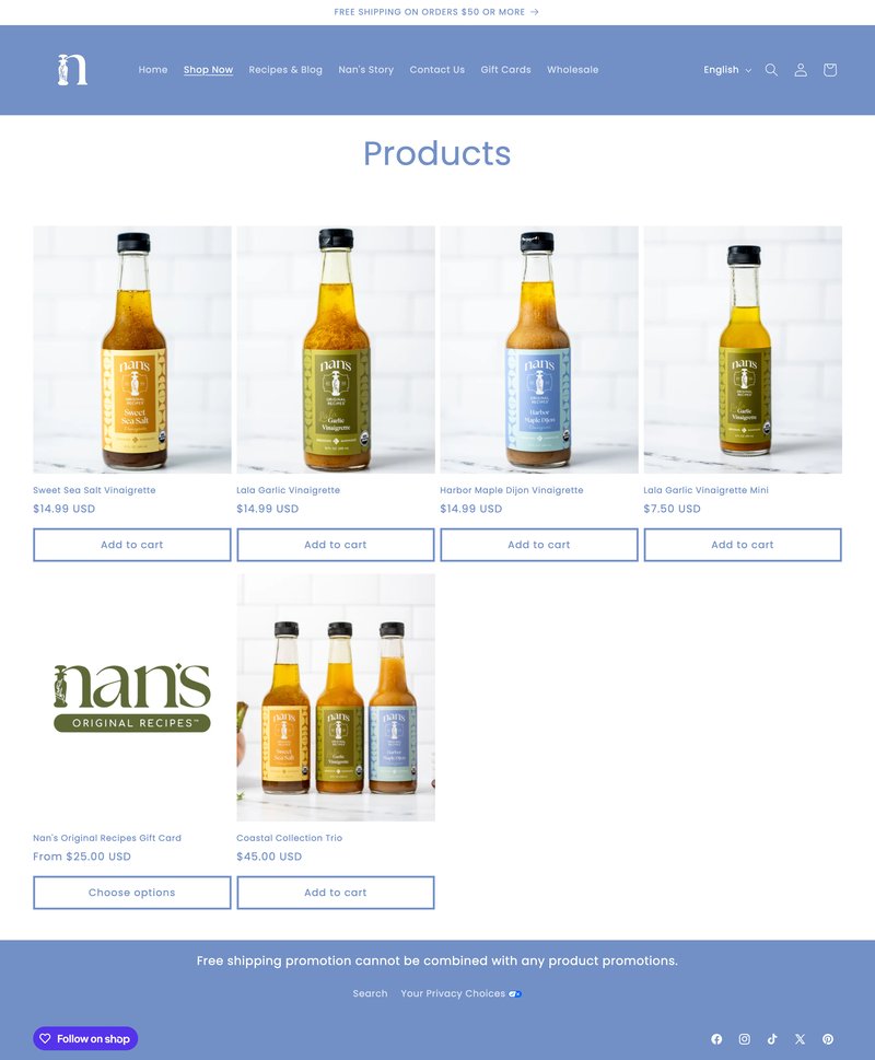 nansfoods.com products