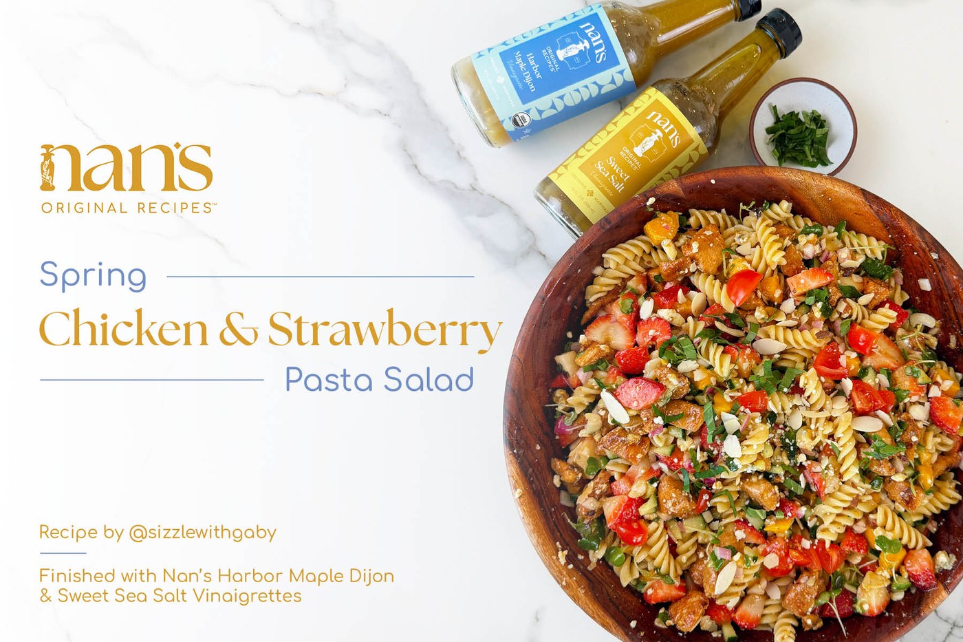 Spring Chicken Strawberry Pasta Salad