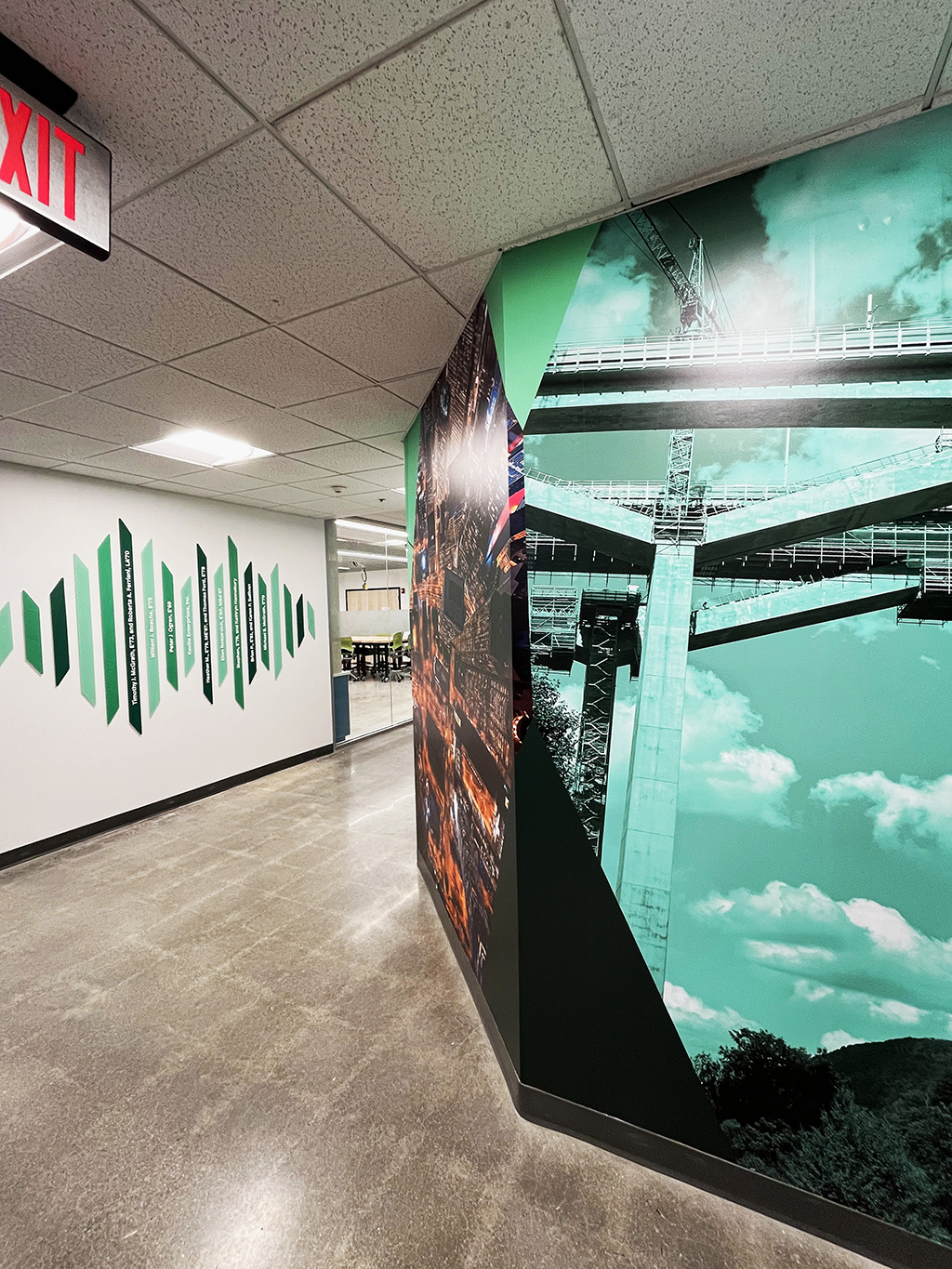Snell Engineering Donor Wall Corridor View